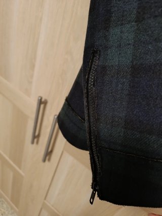 Abrigo cuadros Zara Talla S