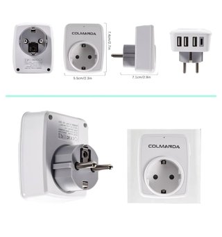 Adaptador Colmanda 5 en 1: 3 USB + 1 Tipo C