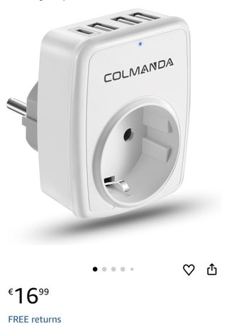 Adaptador Colmanda 5 en 1: 3 USB + 1 Tipo C