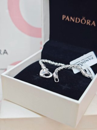 Pulsera Pandora 18 centímetros Corazón Plata Ale