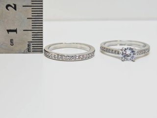 Anillos de Plata S925 con Circonitas