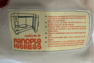 Manoplas térmicas semillas y hierbas arom. NATURA