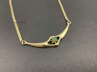 collar oro 9k con piedra 24cm