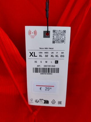 Blusa satinada Zara coral