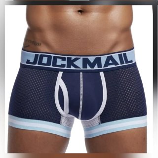Bóxer Jockmail Azul y Blanco Malla