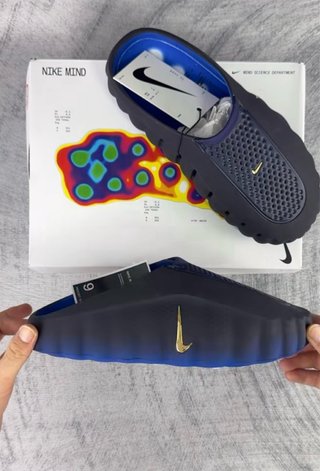 Nike Mind Zuecos Azul Dorado