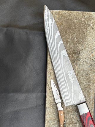 Cuchillo Gyuto Damasco 33.5cm + Caja + Llavero
