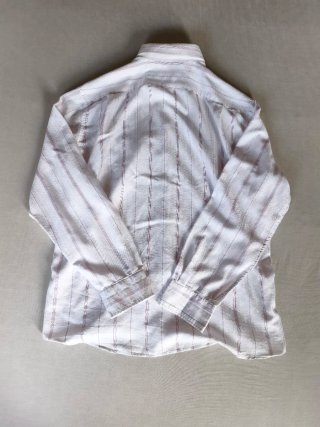 Camisa Jause Blanca Raya Granate Talla M