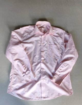 Camisa Emidio Tucci Rosa Claro Manga Larga Algodón