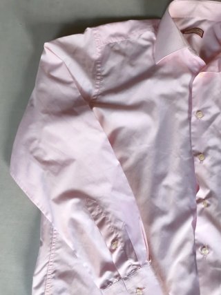 Camisa Emidio Tucci Rosa Claro Manga Larga Algodón