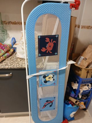 Barrera de Cama Infantil Azul con Dibujos