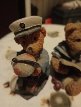 Figuras de porcelana de ositos marineros