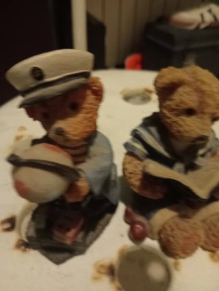 Figuras de porcelana de ositos marineros