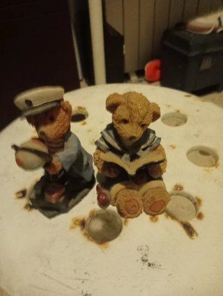 Figuras de porcelana de ositos marineros