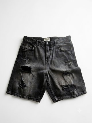 Pantalones vaqueros cortos Pull&Bear negros