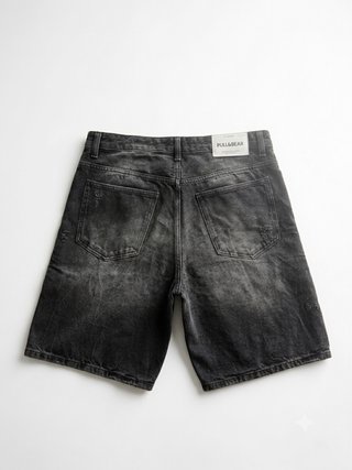 Pantalones vaqueros cortos Pull&Bear negros