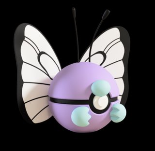 Pokéball de Butterfree Impresa en 3D