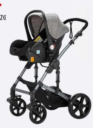 Carrito Bebé 3 en 1 Gris