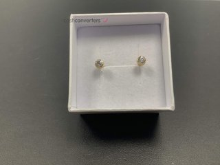 pendientes oro 18k con piedra