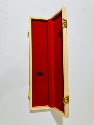 Cuchillo Burja Damasco Acero 33cm + Caja Madera