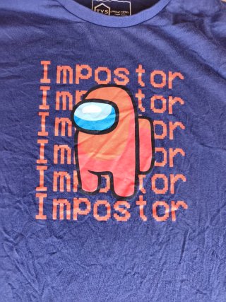 Camiseta Among Us Impostor Azul Marino
