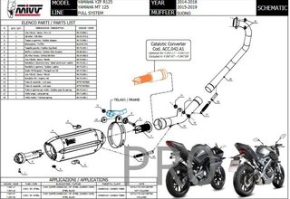 Linea Completa Yamaha mt 125 r125 xsr MIVV