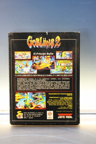 Videojuego PC caja grande: Gobliins 2: El Príncipe Bufón. Coktel Vision, 1992.