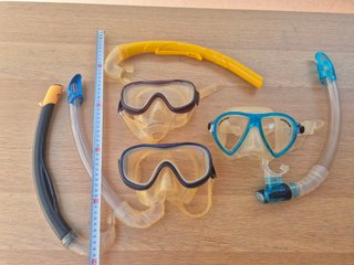 Pack 3 Máscaras y Tubos Snorkel
