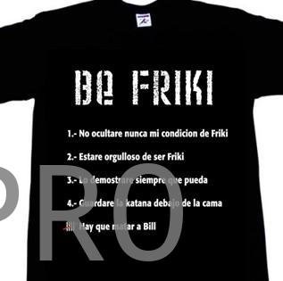 Camiseta Be Friki: Reglas Frikis (Negra, Roja) - Talla: XL, Genero: Chica