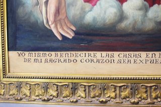 Óleo sobre lienzo Sagrado Corazón de Jesús.