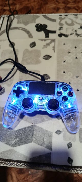 (piezas) Mando PS4 Transparente Azul