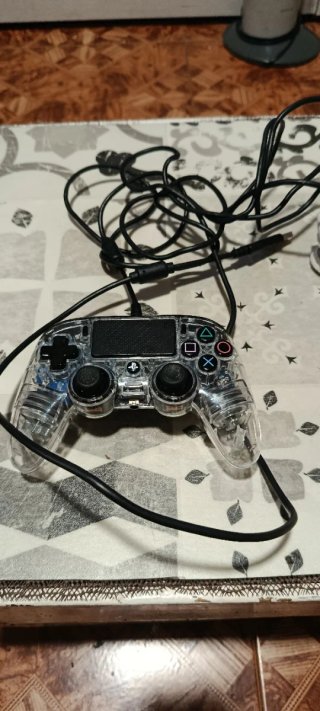 (piezas) Mando PS4 Transparente Azul