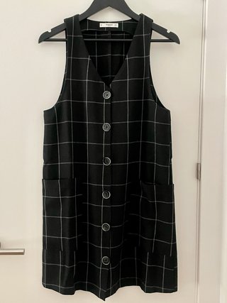 Vestido pichi cuadros Mango Talla S