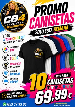 Camisetas Personalizadas CB4 en 24/48hs