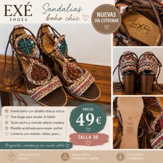 Sandalias EXE boho chic talla 39