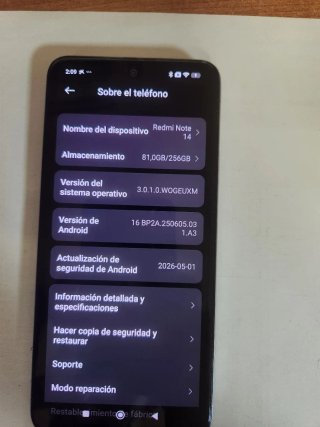 Xiaomi Redmi Note 14 256GB Violeta/Blanco