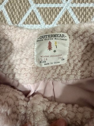 Abrigo Zara Rosa Texturizado