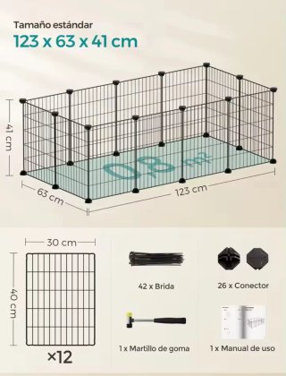 Parque Jaula Modular para Mascotas