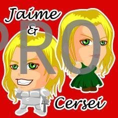 Chapa Cuadrada Jaime y Cersei