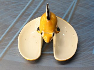 Pez especiero, salero pimentero diseño de Marcel Sandoz para Theodore Haviland (Limoges, Francia).
