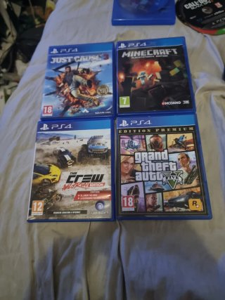 Lote 4 Juegos PS4: Just Cause 3, Minecraft, The Cr