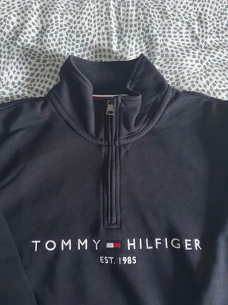 Jersey Tommy Hilfiger Negro Media Cremallera