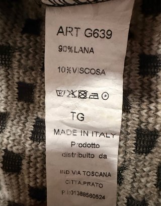 Abrigo de Lana Beige y Marrón Talla Única