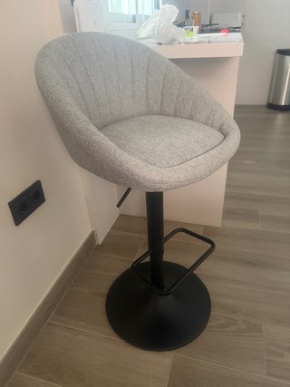 Taburete de Barra Gris/Beige