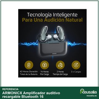 Amplificador auditivo recargable Bluetooth 16