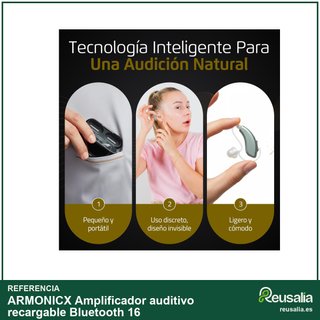 Amplificador auditivo recargable Bluetooth 16
