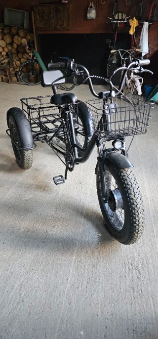 Triciclo Eléctrico con Cestas