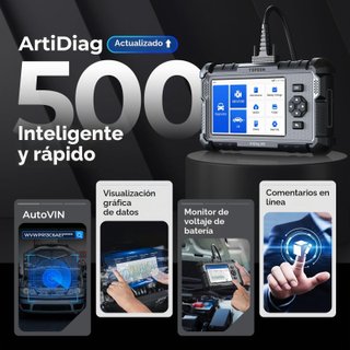 TOPDON ArtiDiag500 escáner OBD2 4 sistemas 6