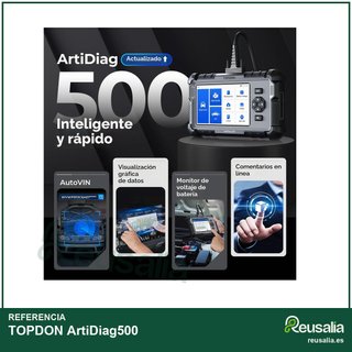 TOPDON ArtiDiag500 escáner OBD2 4 sistemas 6