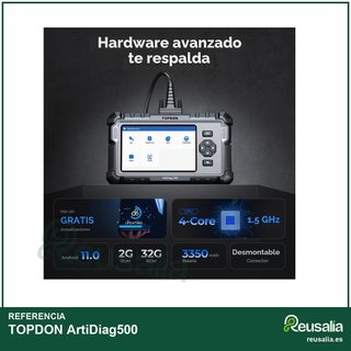 TOPDON ArtiDiag500 escáner OBD2 4 sistemas 6